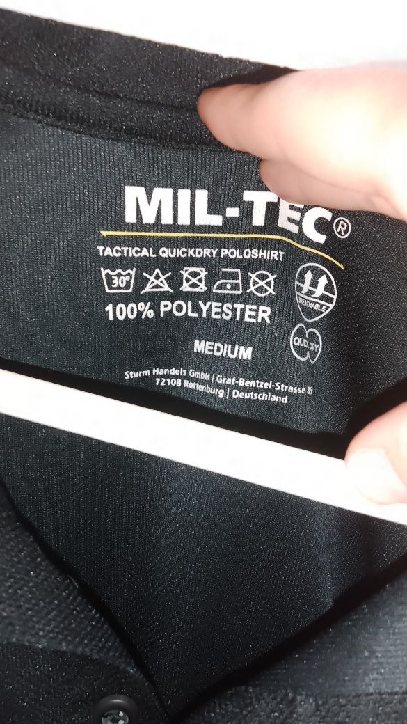 Czarne polo L Mil-Tec