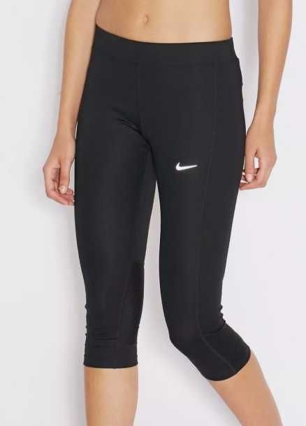 Nike Dri Fit Running Capri Cropped Tights 645603-010 - Women Size M