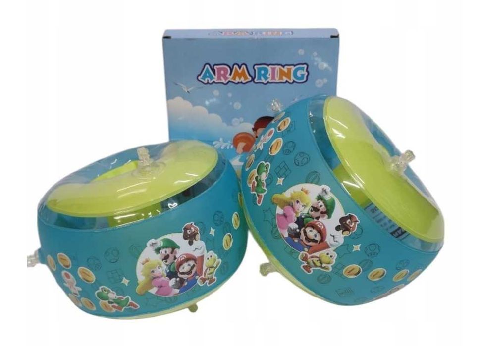 Rękawki do pływania 3-komorowe z motywem Super Mario rozmiar S 6cm