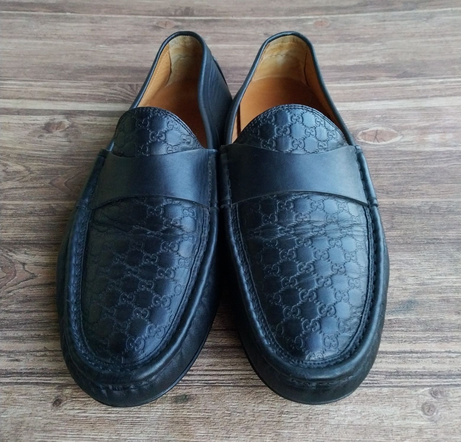 Мокасины Gucci microguccissima. Размер 43.