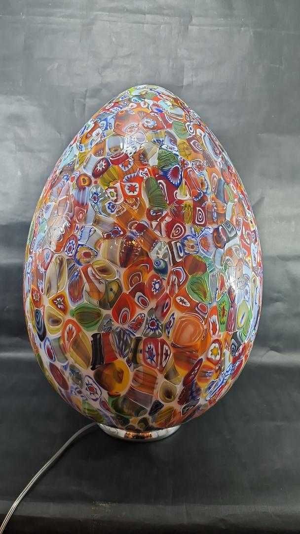 Grande Candeeiro de Mesa em Vidro Opalino Murano Século XXI Itália