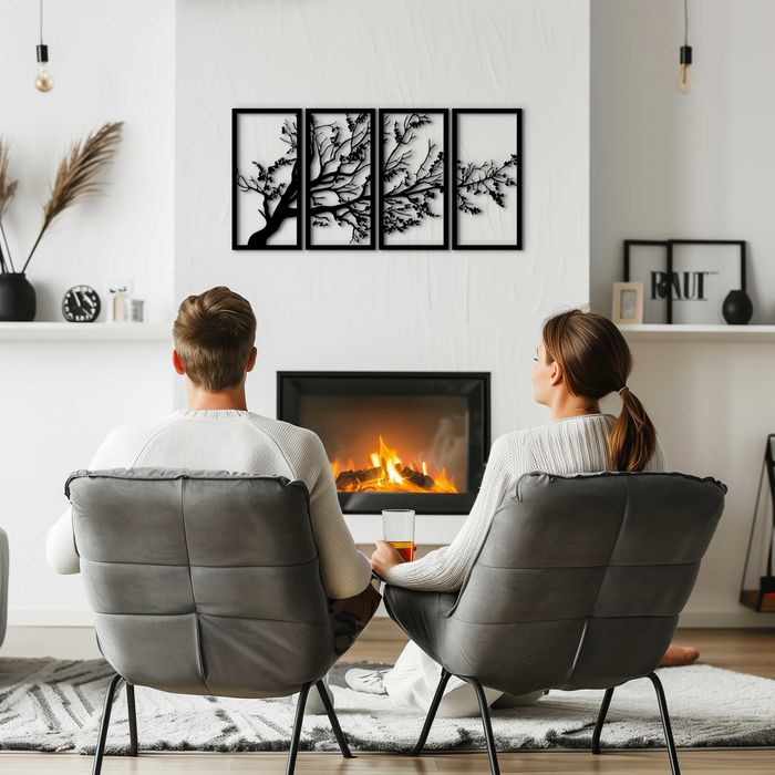 Модульна картина на стіну з дерева декор в кімнату Мовчазне Дерево