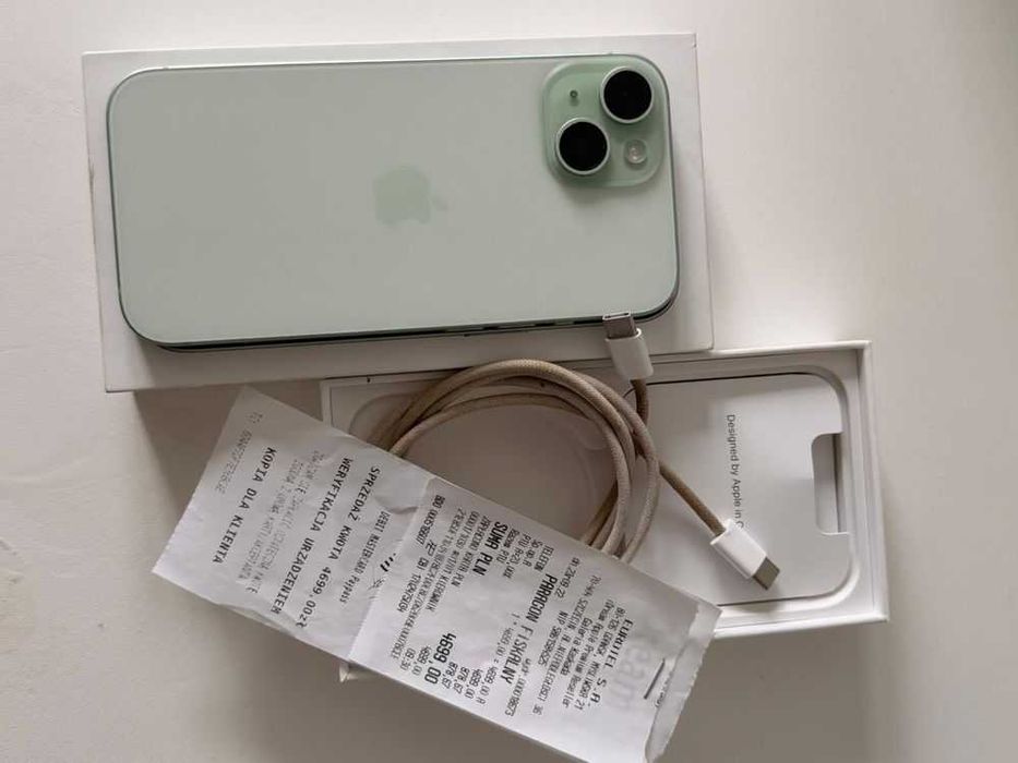 Iphone 15 zielony 128GB kondycja 89%