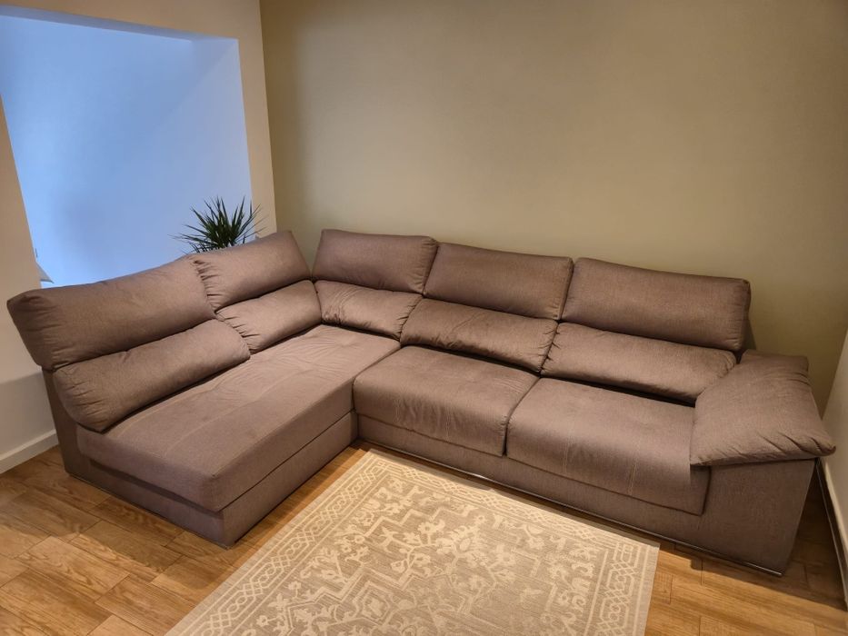 Sofá canto 4 lugares chaise long