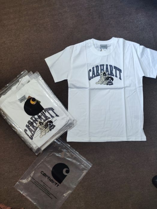 Футболка чоловіча " CARHARTT ", білого кольору з принтом, 100% котон