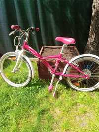 Rower dziewczęcy różowy Btwin 20 cali koło