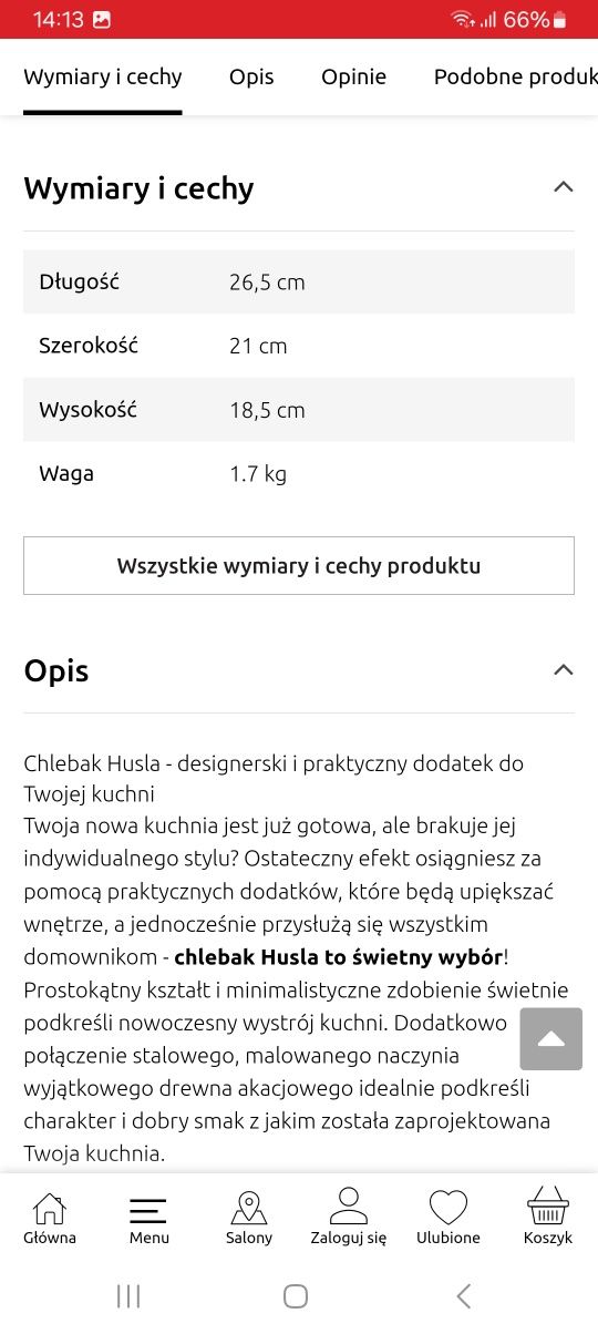 Chlebak metalowy husla