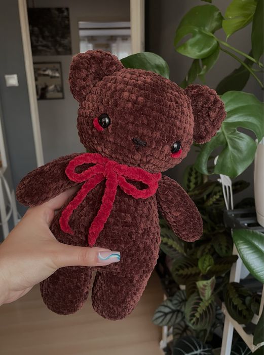 Czekoladowy Miś amigurumi