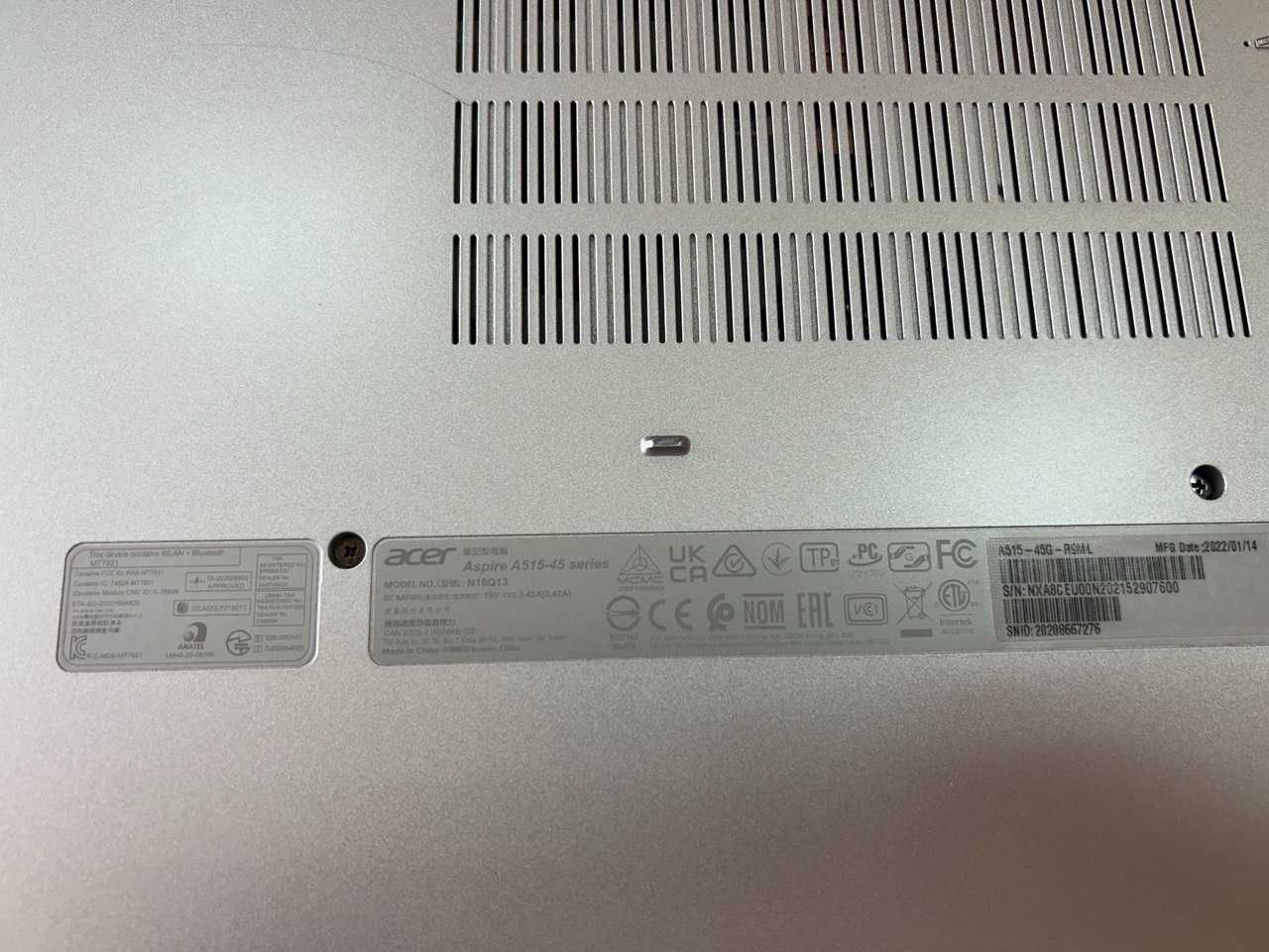Ноутбук Acer Aspire 5 A515 / AMD Ryzen 5 5500U / RAM 8 ГБ / SSD 512 ГБ