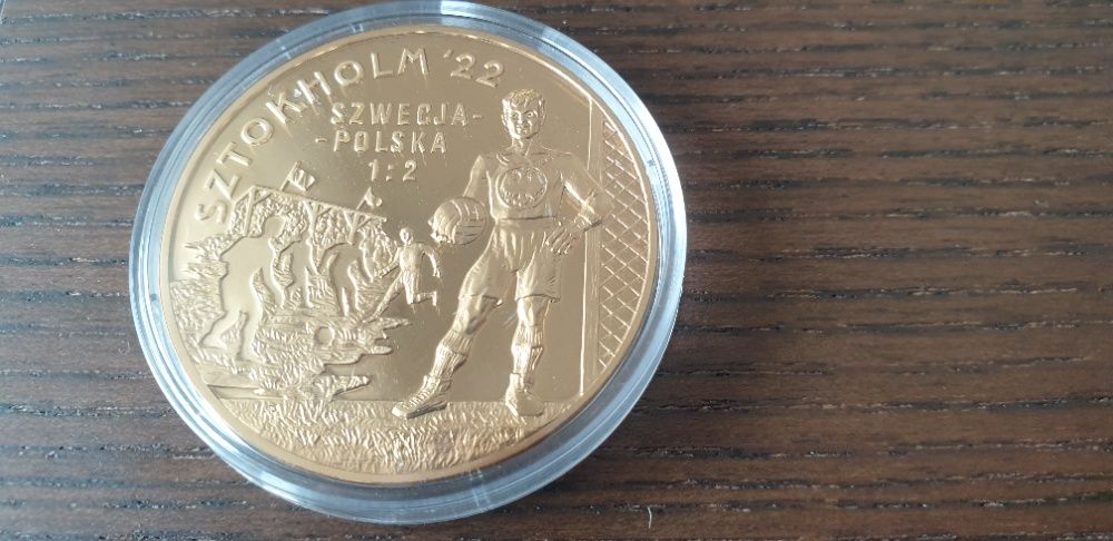 Starocie z Gdyni - Medal złoty Sztokholm 22 Szwecja - Polska 1 : 2