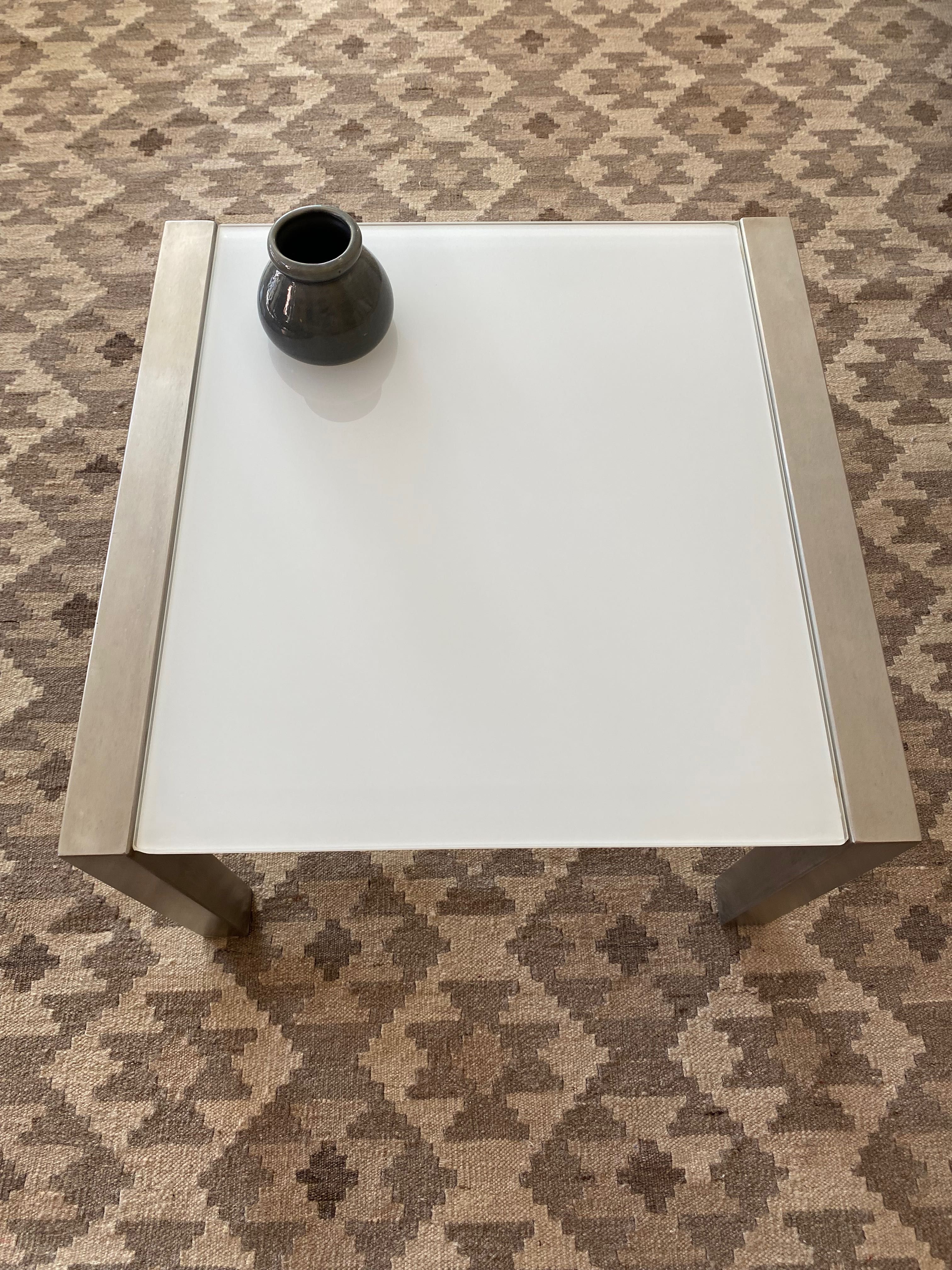 Mesa - Cane-Line - Dinamarca - Aço - Vidro Branco