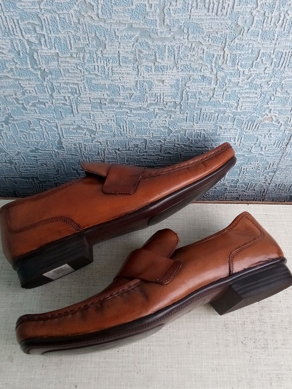 Новые кожаные мужские туфли Beckett на широку ногу