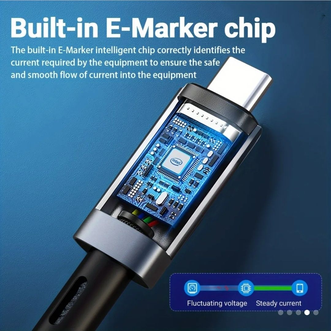 Кабель ThunderBolt 3, USB 4.0 / 240W / 8k 60hz. Type-C to Type-C