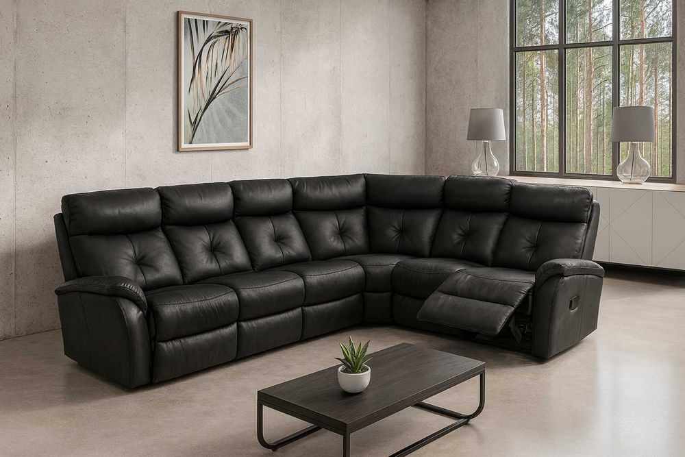 Wygodny narożnik Lima 3x2 100% skóra – idealny do salonu