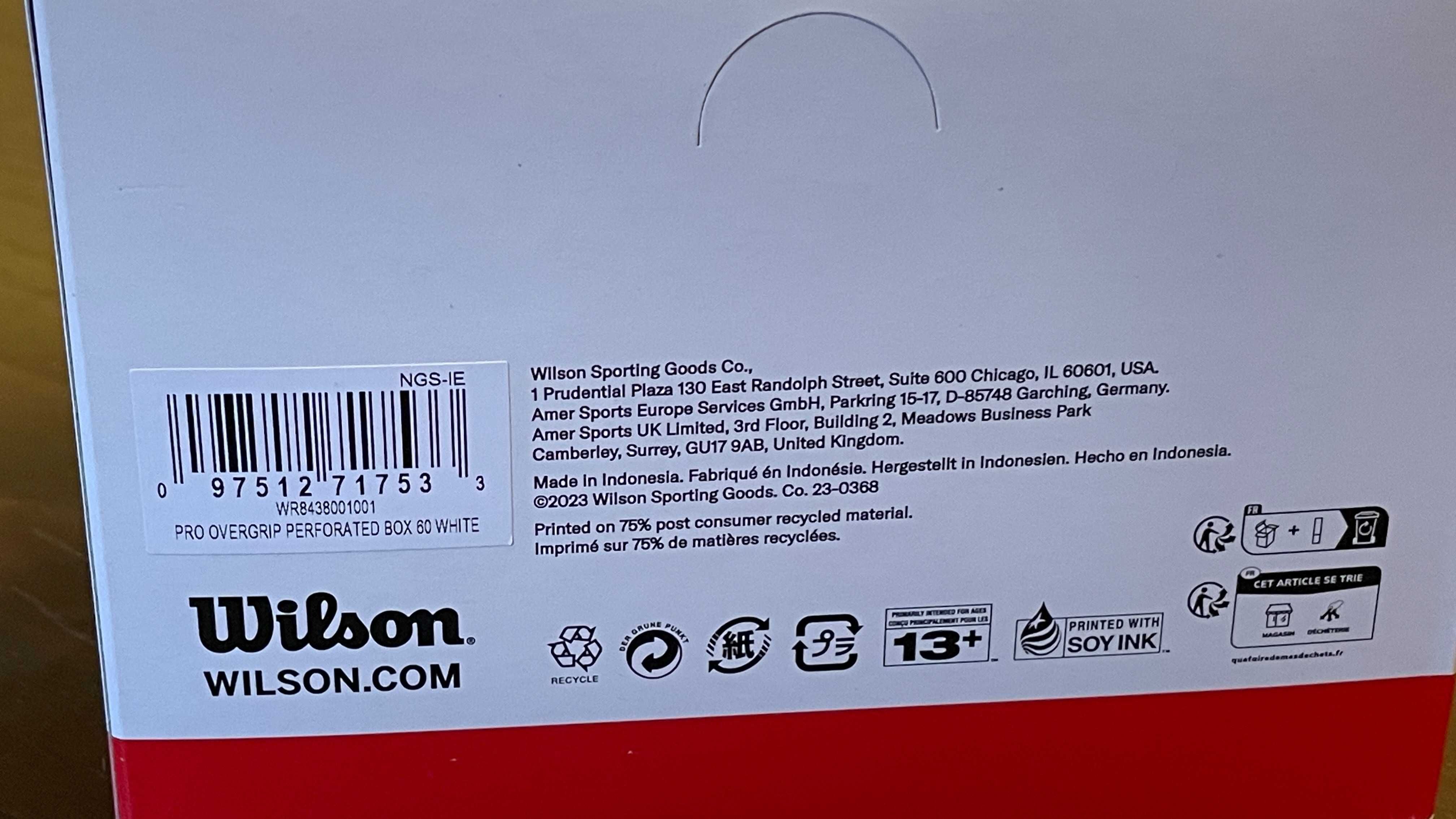 60 Overgrip Wilson Perfurados I FeeL Pro