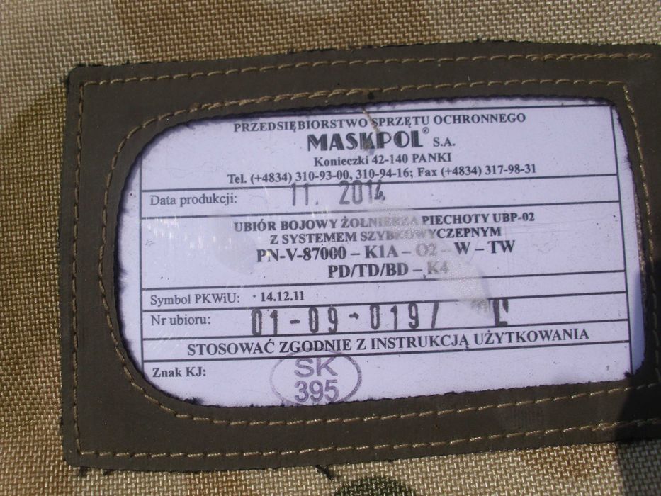 UbióR bojowy żołnierza piechoty UBP-02