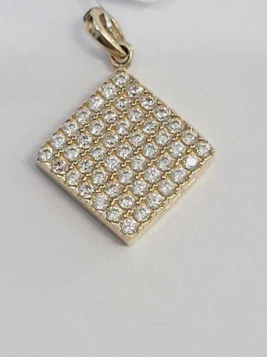 Złota zawieszka z cyrkoniami dwu stronna  Nowa  próba 585 SKLEP