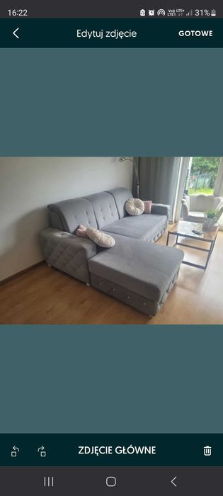 Piękny #narożnik #sofa #glamour #szary