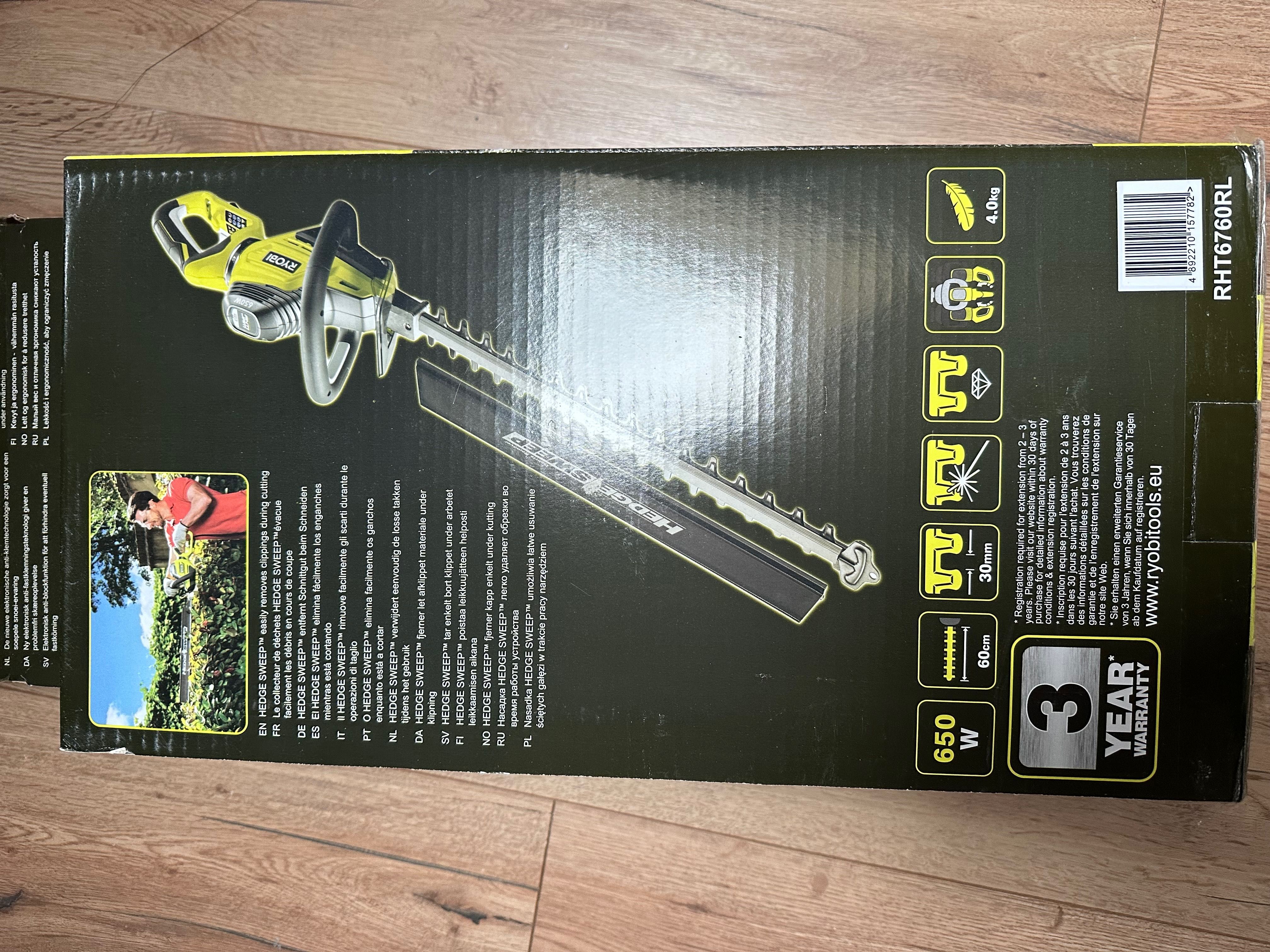 RYOBI Nożyce do żywopłotu 650W 60CM