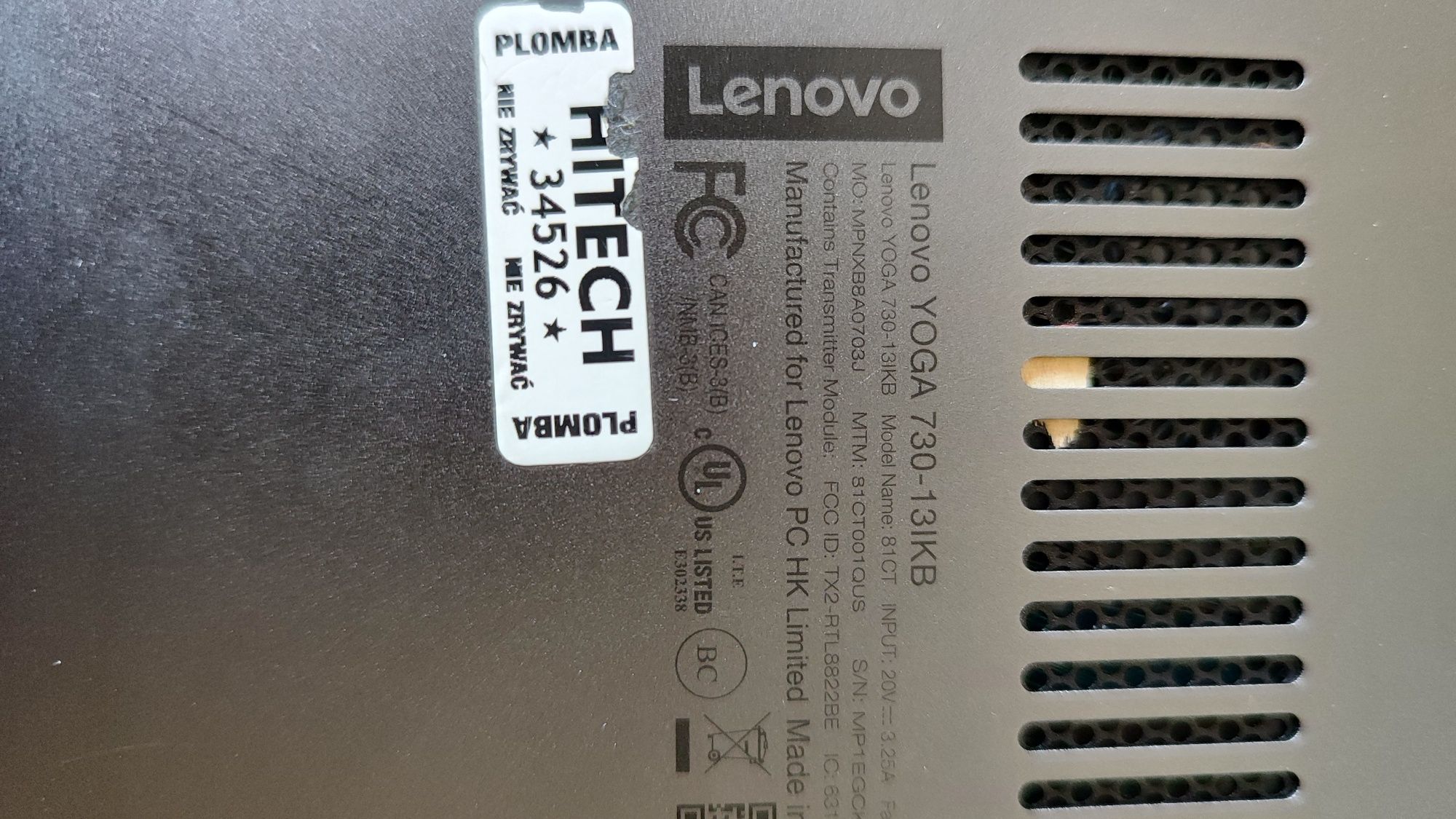 Lenovo Yoga 730 131IKB