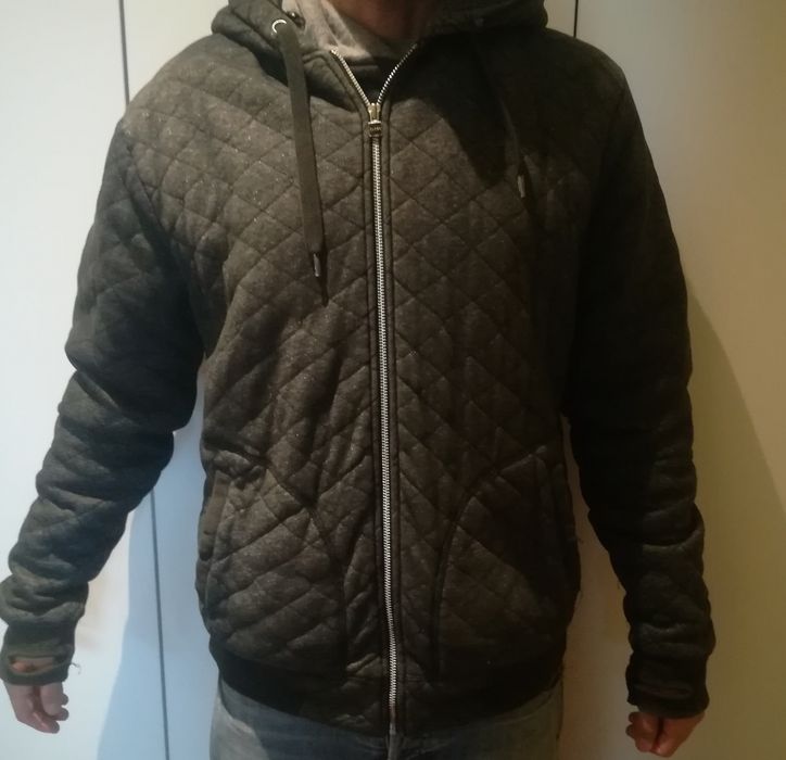 Blusão Globe cinzento com pêlo