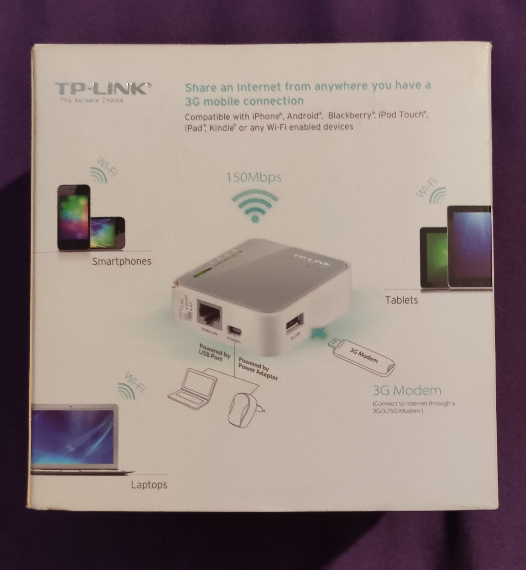 Компактный WiFi роутер TP-Link TL-MR3020 с USB для 3G/4G модемов.