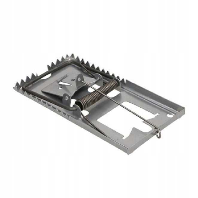 Metalowa klasyczna pułapka na szczury myszy 17 cm x 9 cm. Łapka. Duża