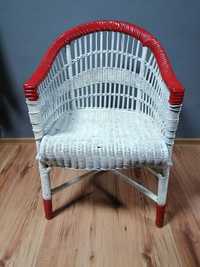 Krzesło rattanowe plecione - malowane