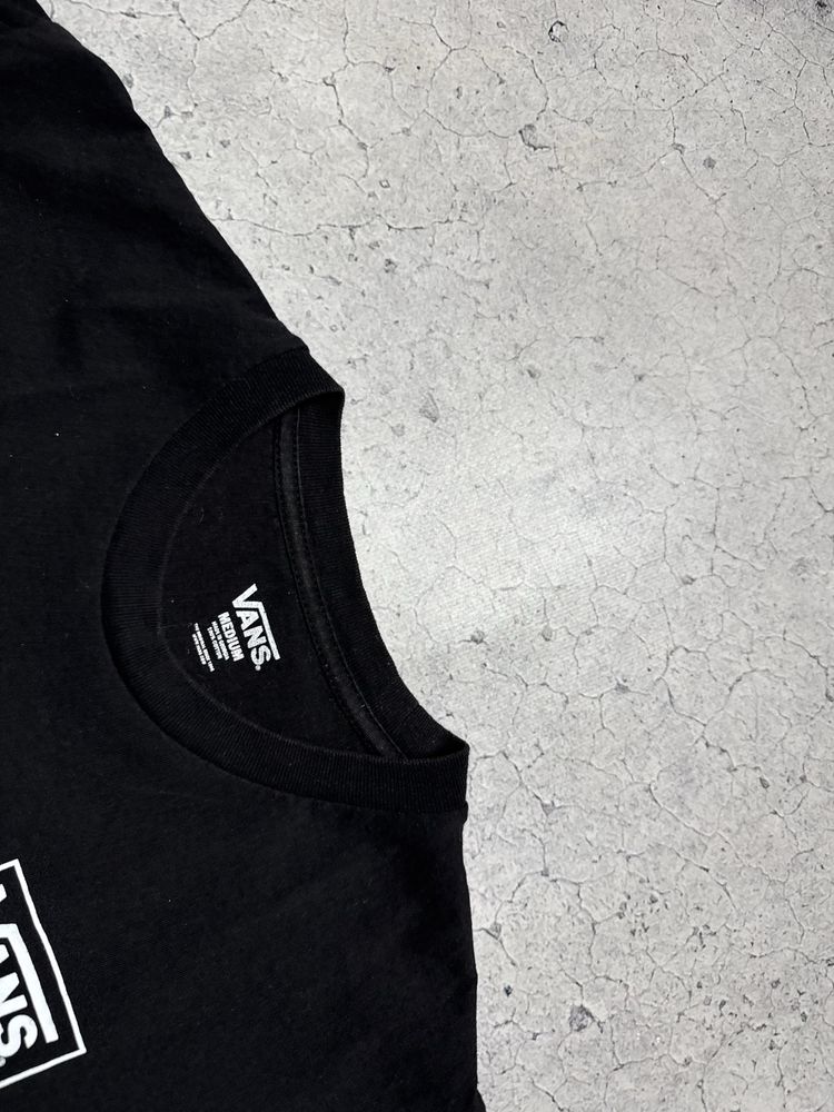 Мужская Футболка Vans С Большим Логотипом Оригинал Идеал Черная M