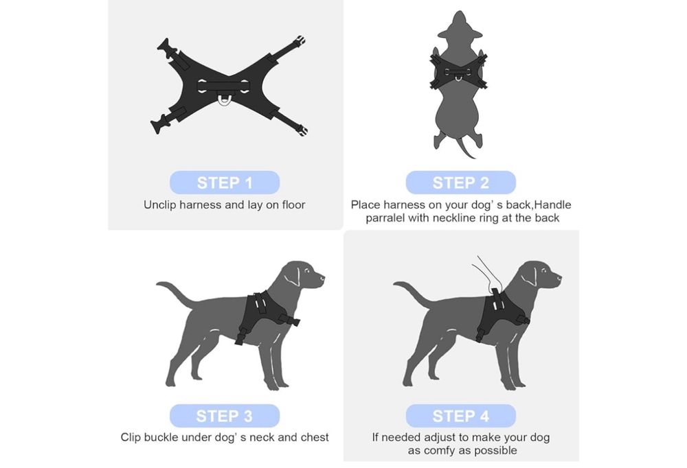 Szelki Dla Psa Z Uchwytem Regulowane Uprząż Dla Psa XL