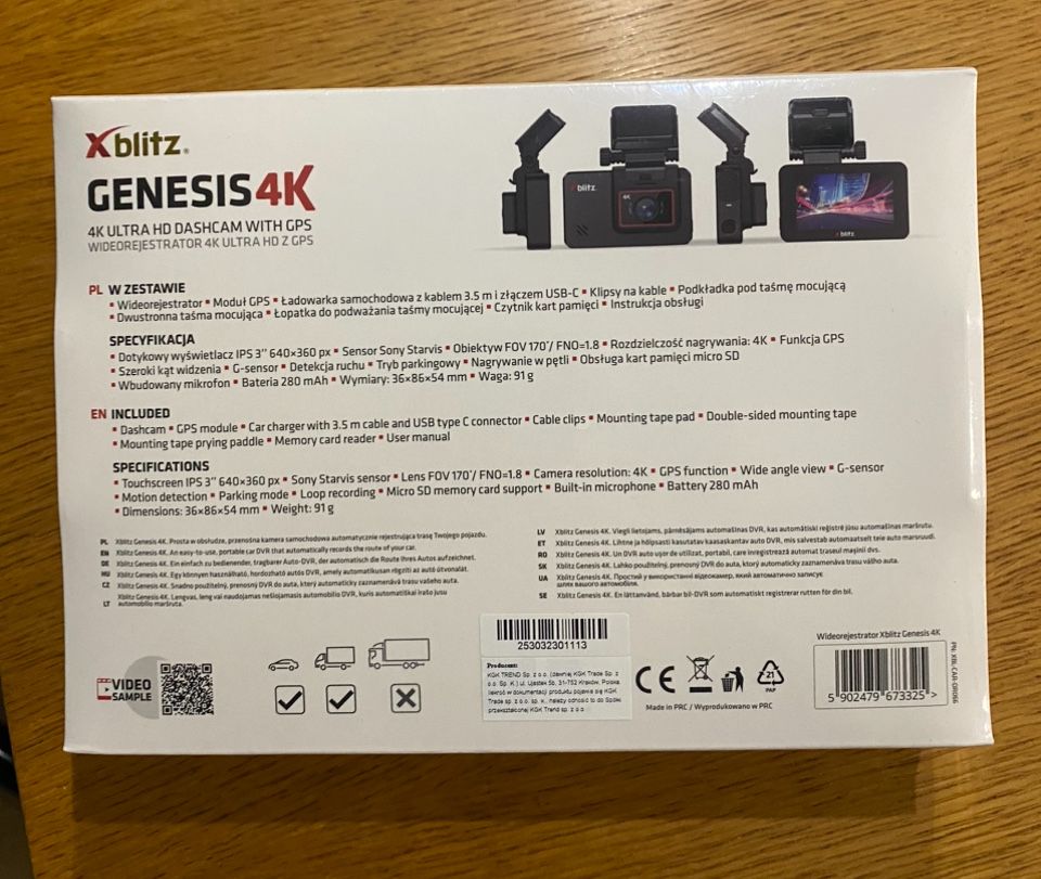 Kamera wideorejestrator Xblitz Genezis 4K