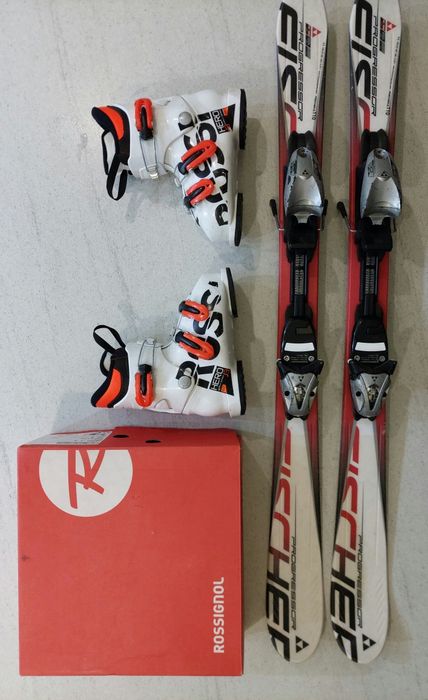 Komplet narty Fischer  Progressor 110 cm i buty Rossignol Hero J3 20.5
