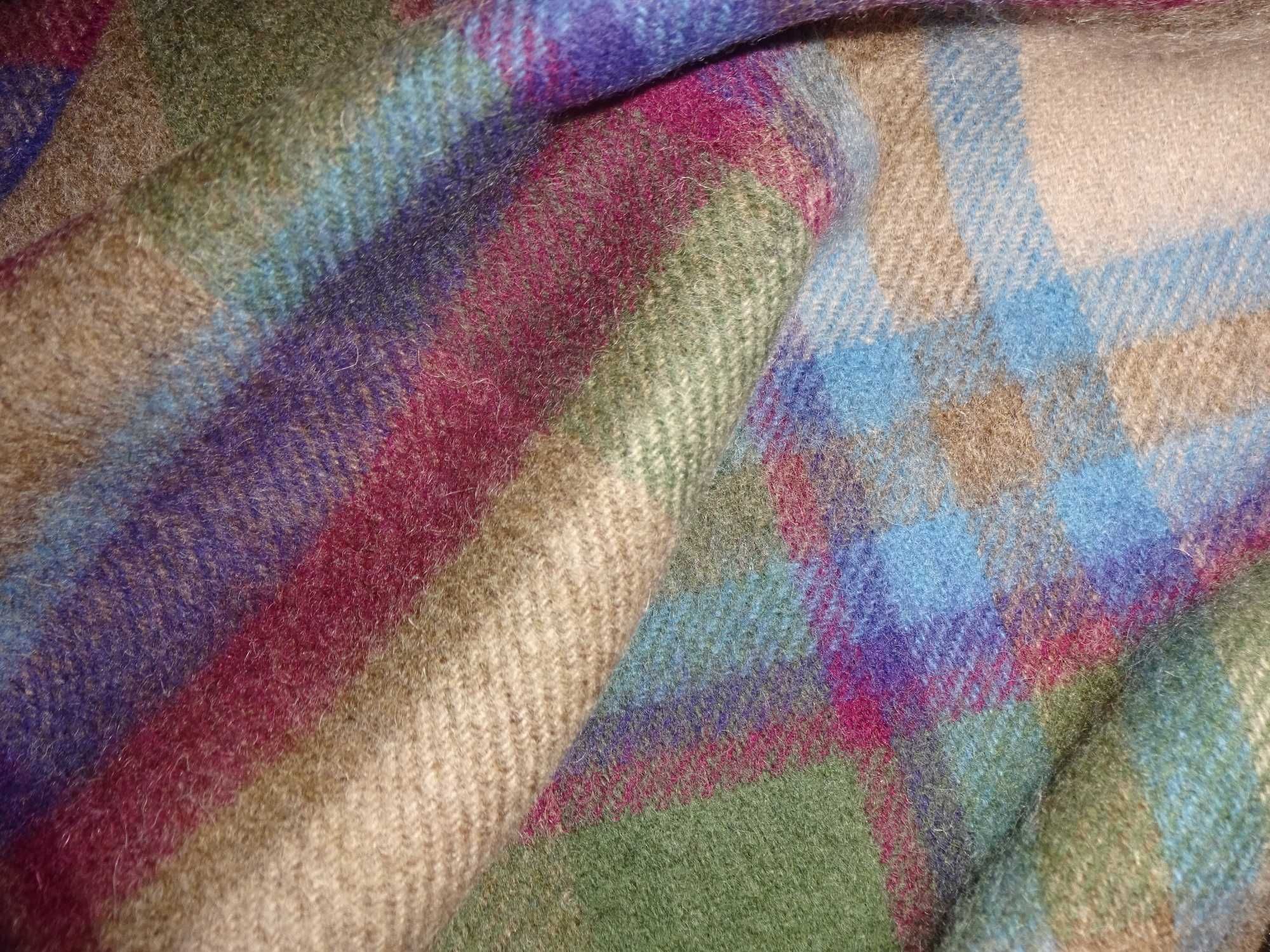 FADO Clothing 100% Pure Wool delikatny jak kaszmir szalik tartan
