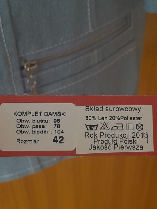 Zhivago lniany komplet zestaw spodnie marynarka 40 42 next jesień h&m