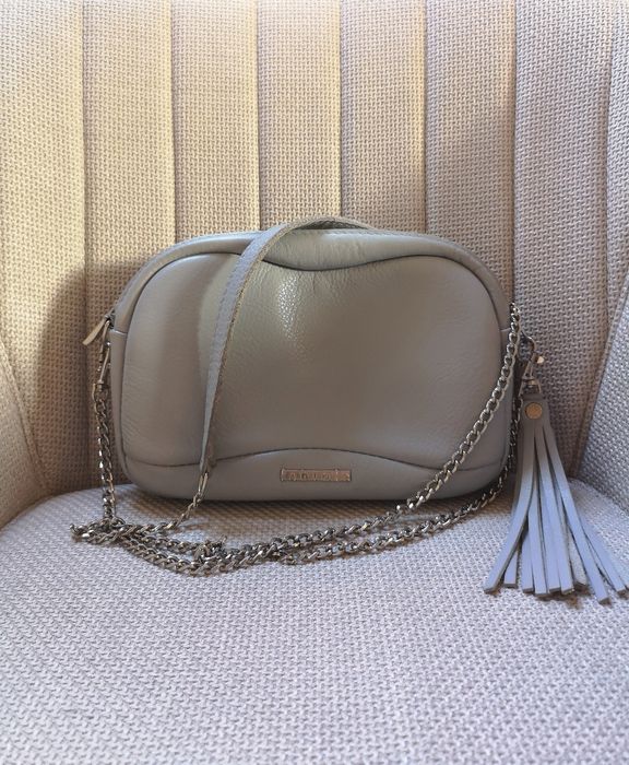 Fabiola Fabulous szara torebka skóra naturalna