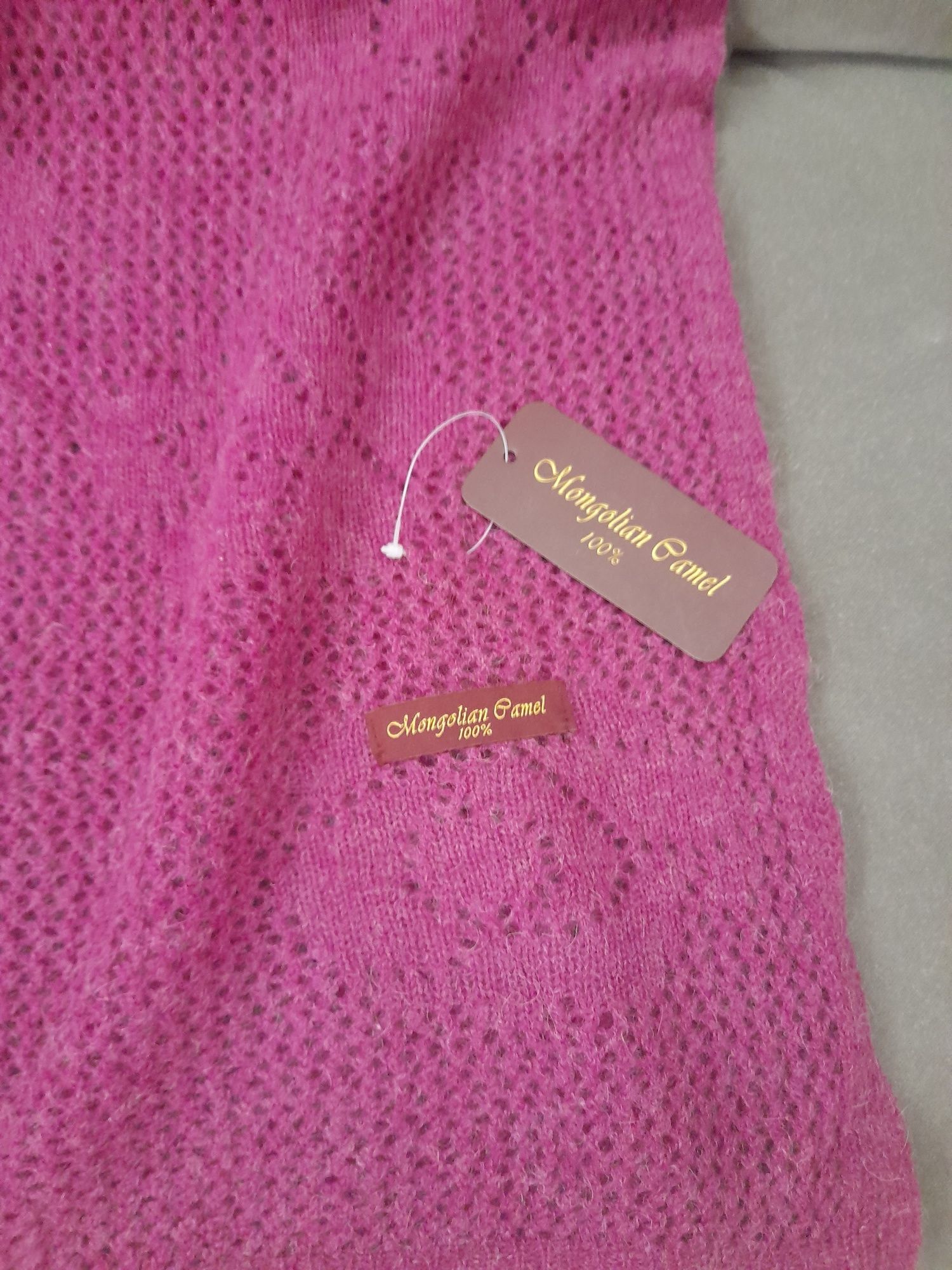 Szal z wełny wielbłąda camelwool  mongolian camel