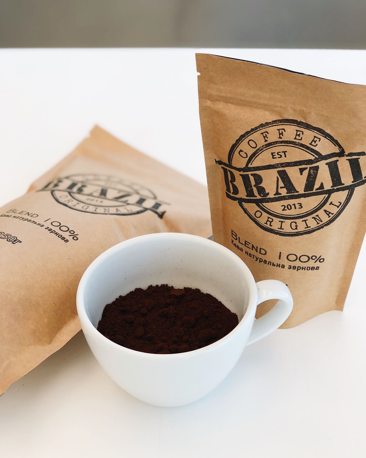 Кава в зернах, мелена ™BRAZIL Blend Кофе в зёрнах, зерновой, молотый