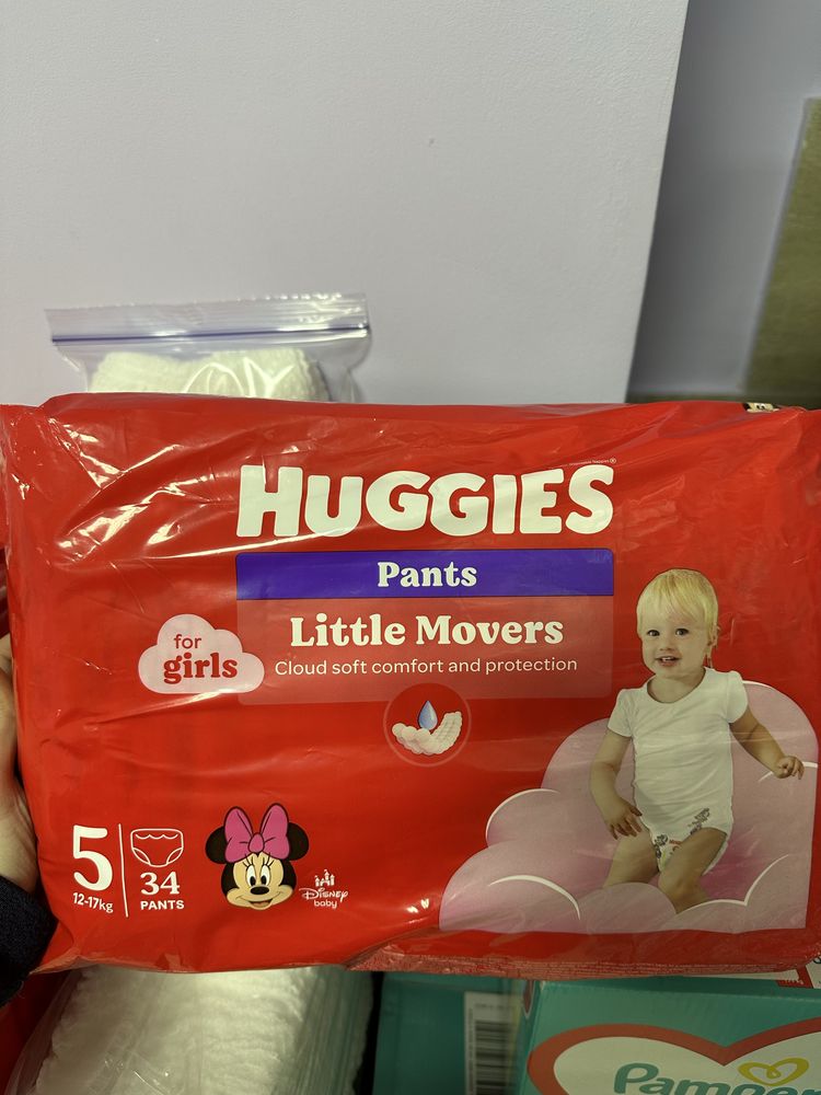 Підгузки та підгузки-трусики Huggies little movers. Розмір 3,4,5,6