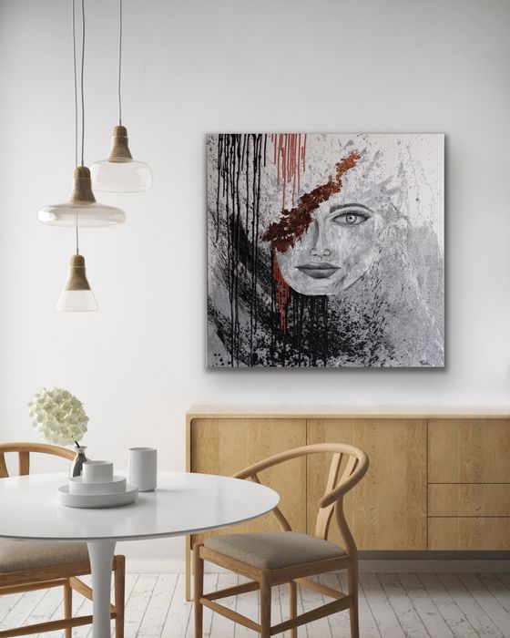 Obraz ręcznie malowany 100x100