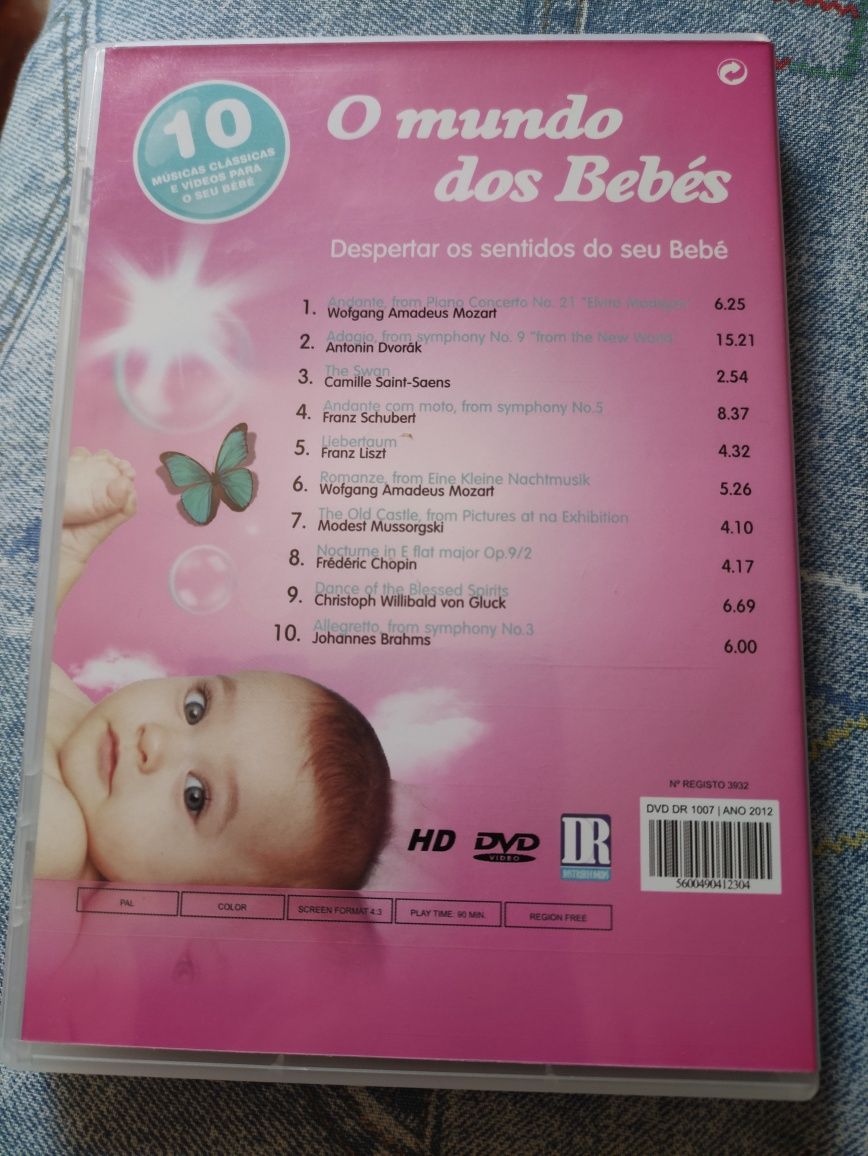 DVD "O Mundo dos Bebés" 10 músicas clássicas e vídeos para o seu bebé