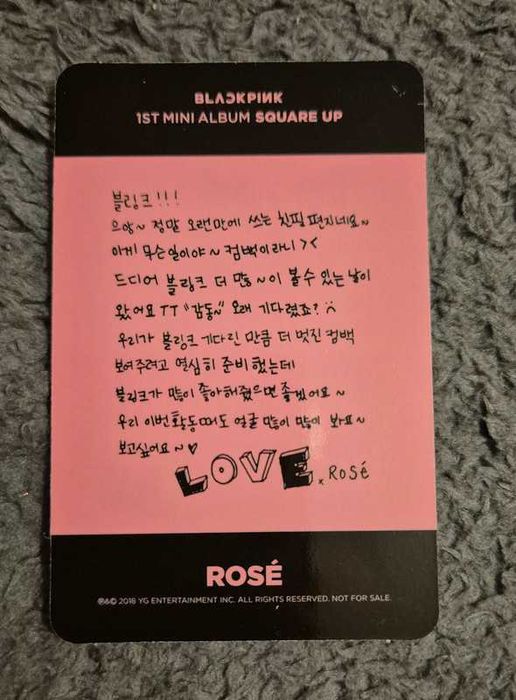 Rose photocard Square Up kpop