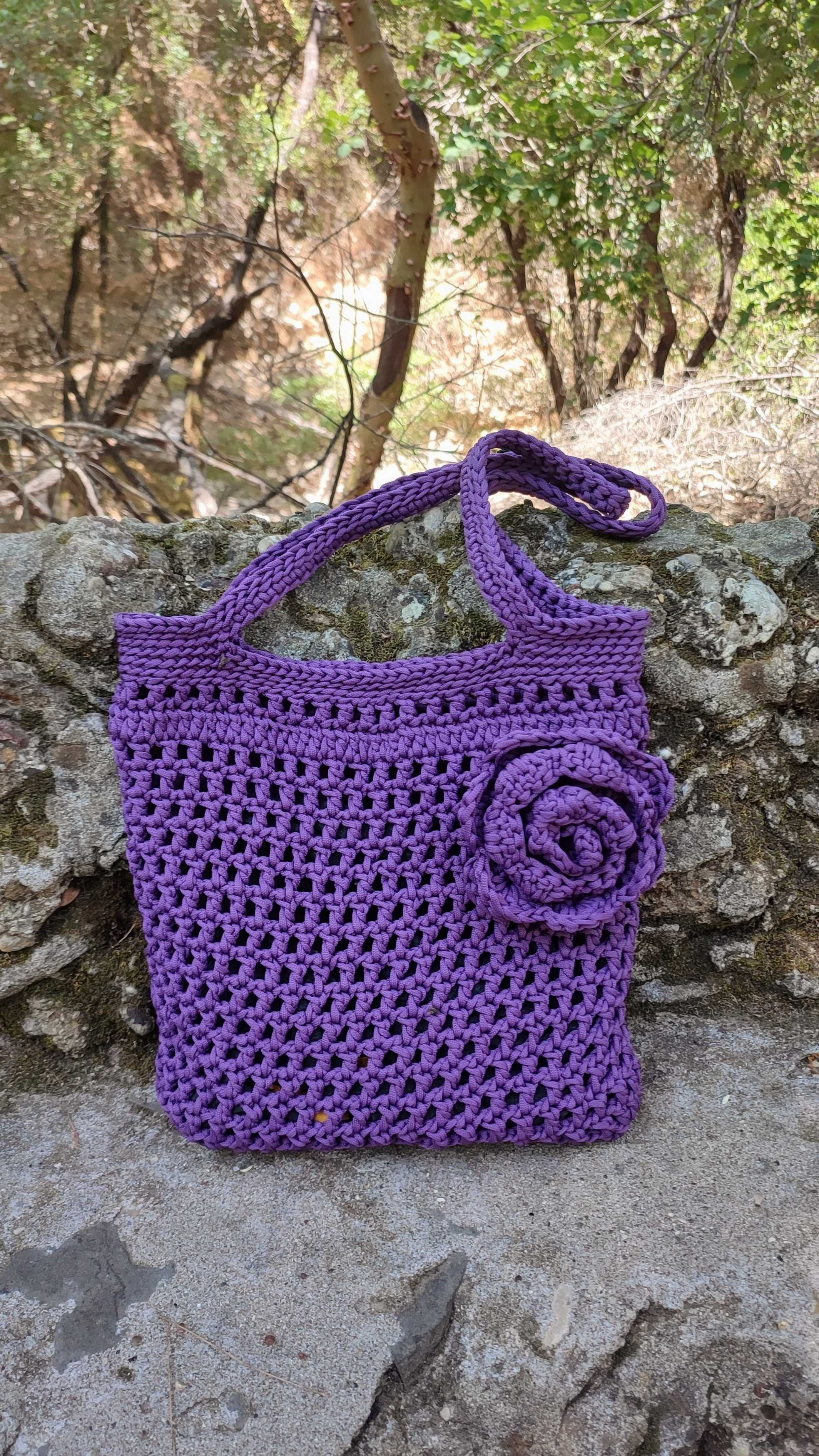 Torebka ze sznurka handmade