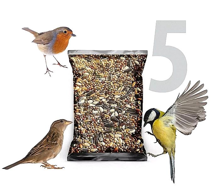 5kg Uniwersalna karma dla ptaków ziarno pokarm zimowy karmnik Champi