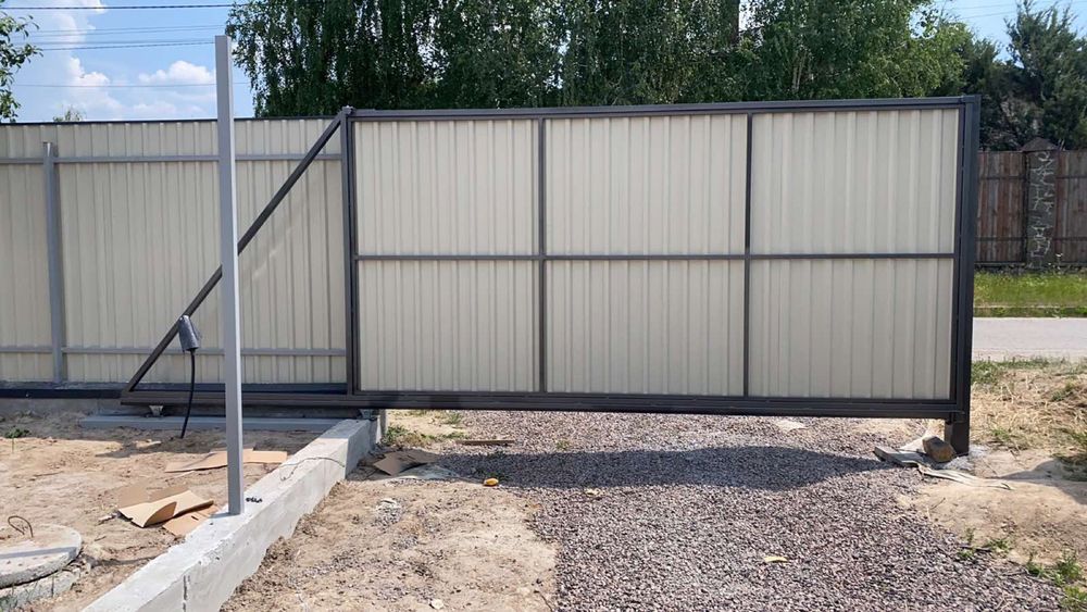 Ворота відкатні забори під ключ