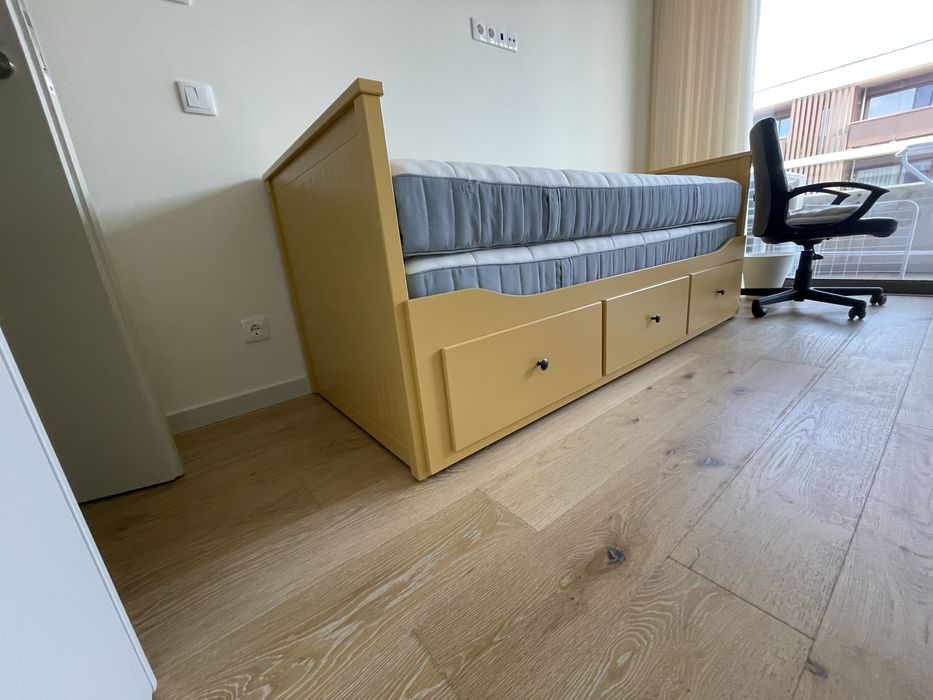 Cama dupla amarela 90x200cm IKEA