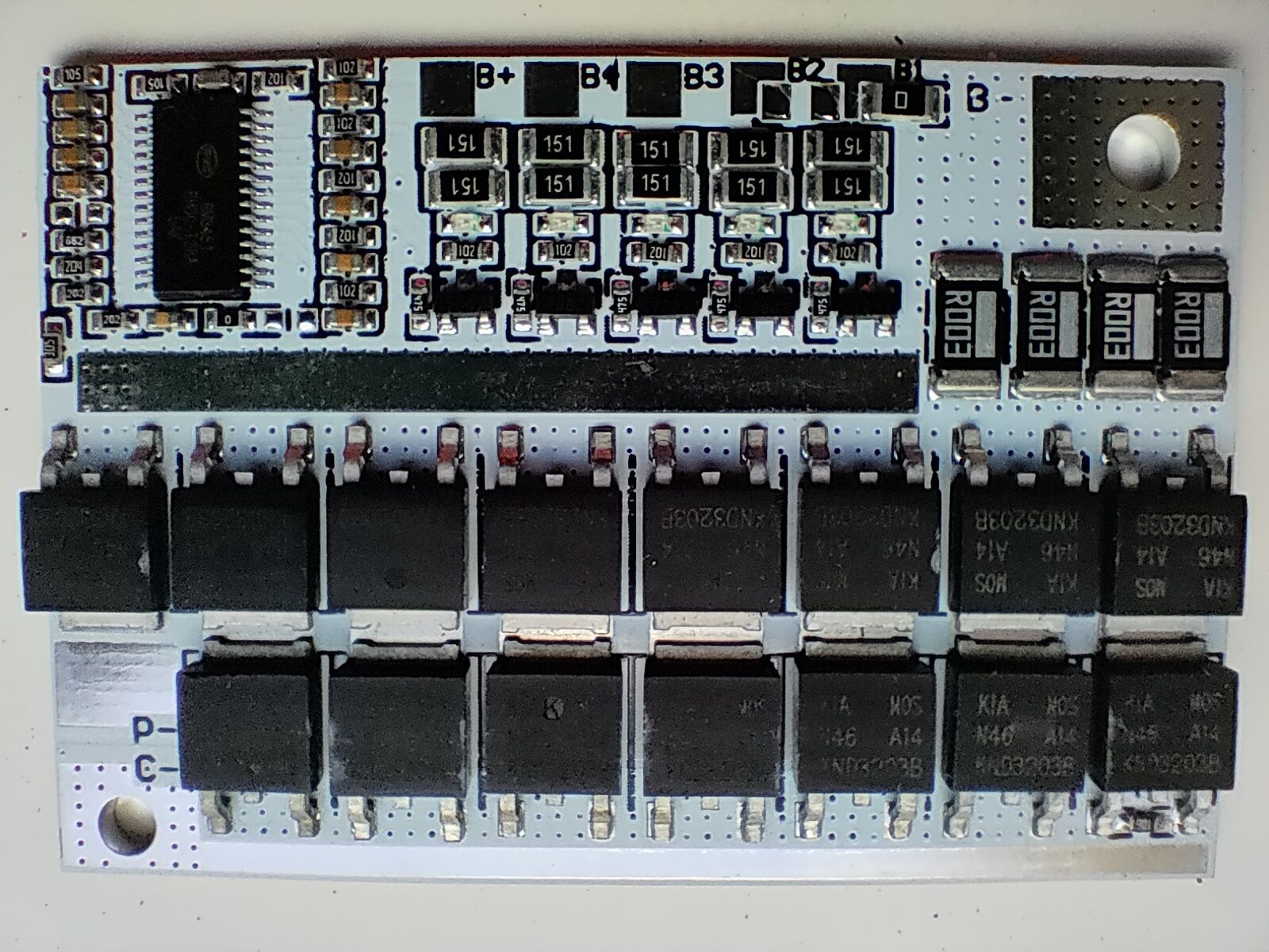 Модуль BMS 4S (3S, 5S) 100А LiFePO4 3.2V