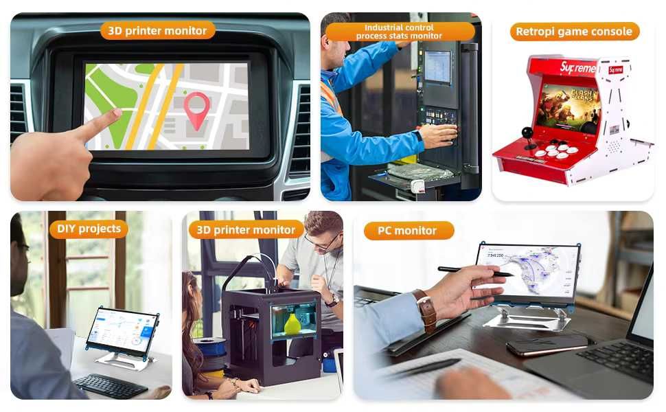 Монітор сенсорний портативний 7" IPS [1024 x 600p]