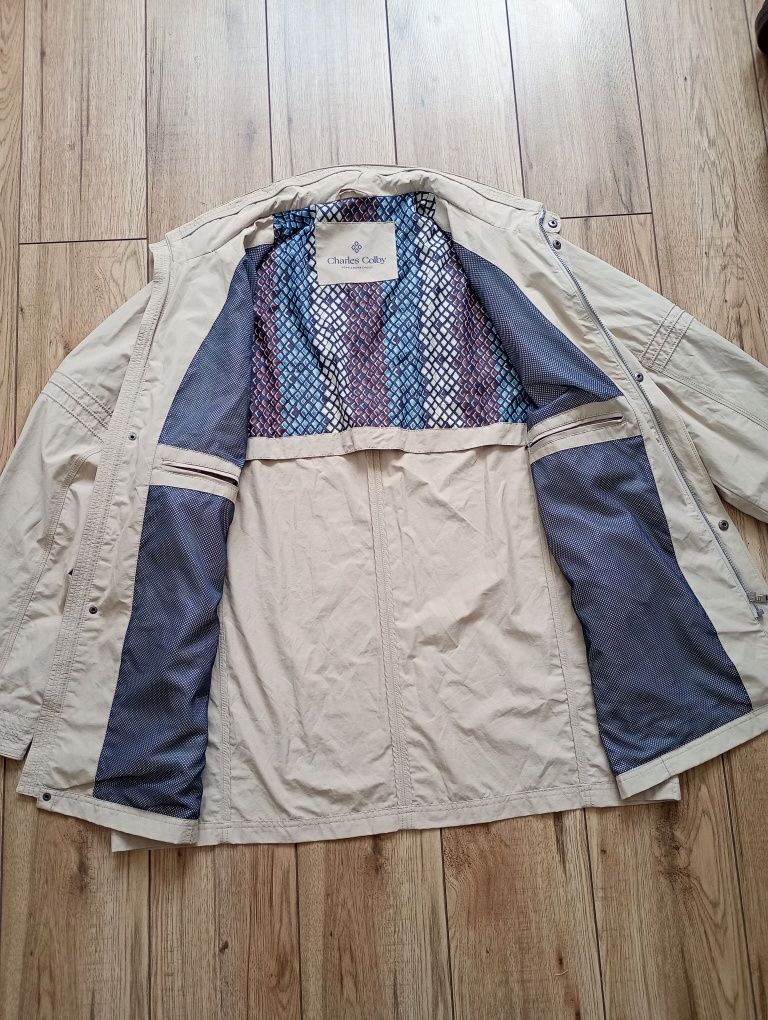 Charles Colby lekka męska kurtka wiosenna parka ok 4XL 185+