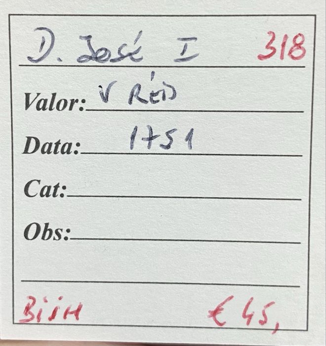 Moeda V Reis D JOSE I - 1751