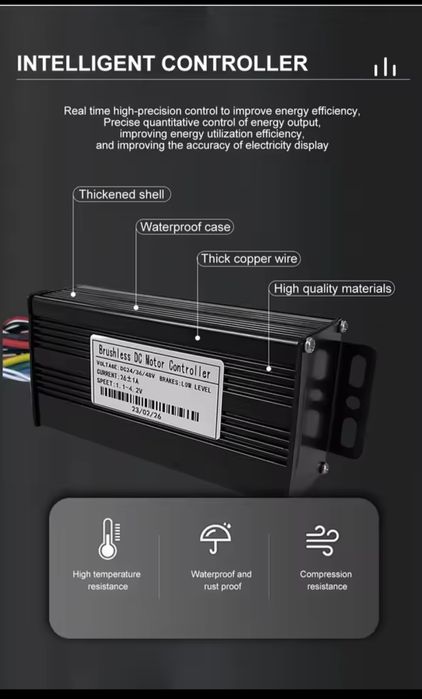 Контроллер 26A30А 24/36/48 вольт Новий синусний працює і без холів